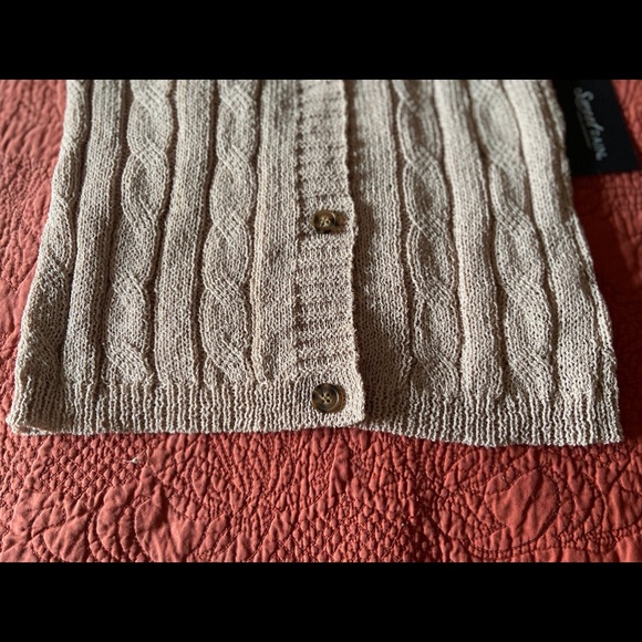 Sweet Rain Crochet Button Down Tank Top Size Large - Picture 5 of 8